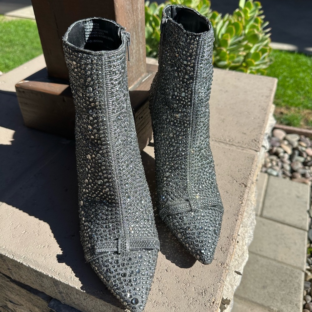 INC Ignacia Rhinestone Booties - Picture 3 of 11